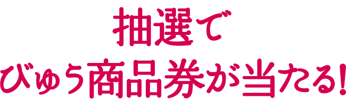 抽選でびゅう商品券が当たる!