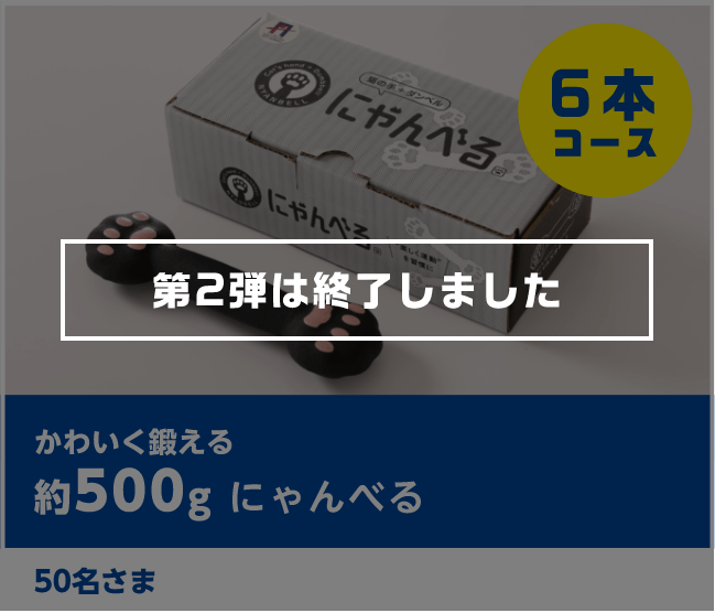 かわいく鍛える 約500g にゃんべる 50名さま