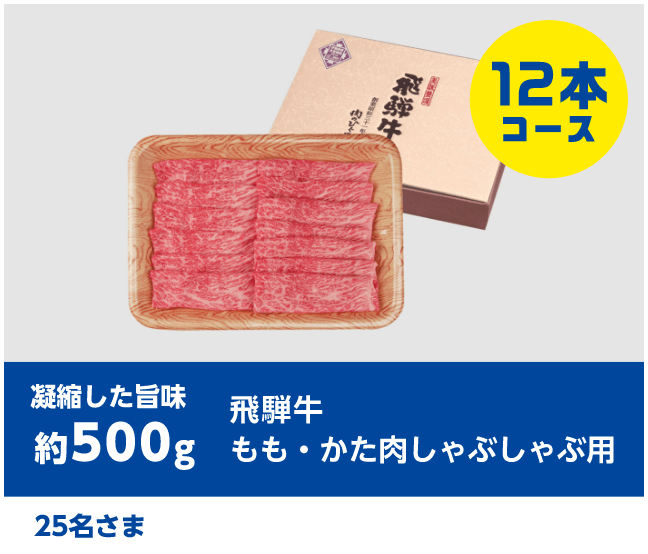 凝縮した旨味 約500g 飛騨牛 もも・かた肉しゃぶしゃぶ用 25名さま