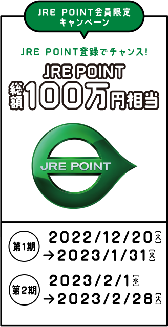 JRE POINT会員限定キャンペーン