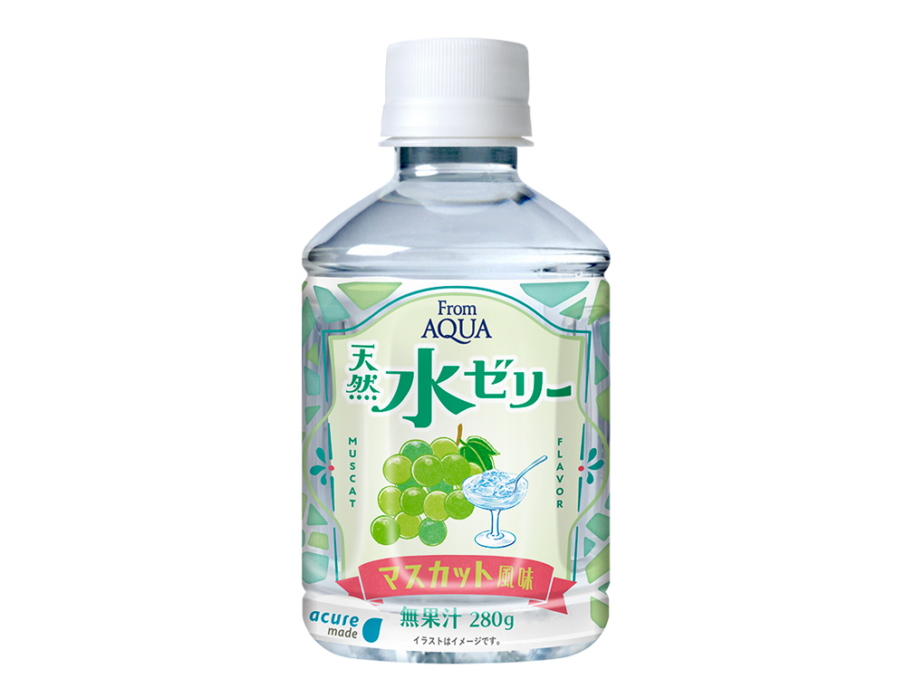 From AQUA 天然水ゼリー マスカット風味