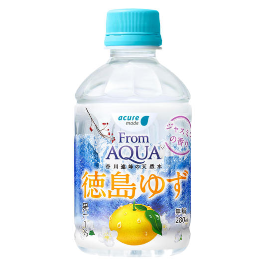 Of course winter thirst and food together! Flavor water that sticks to &quot;No sugar, no calorie&quot;【Mineral water】From AQUA Yuzu×Jasmine&quot;